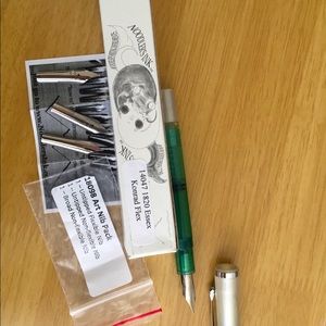 Noodler’s flex fountain pen with art nib set